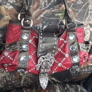 Bright Red Bling Purse