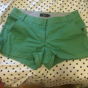 J. Crew Green Chino Shorts