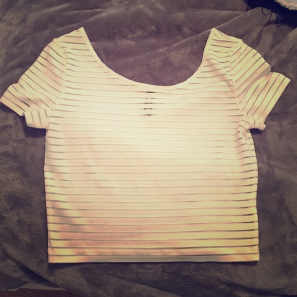 white crop top