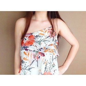 One shoulder layered blouse