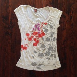 Anthropologie Flower T-shirt