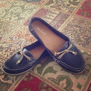 Navy Aldo Loafers 7.5 New