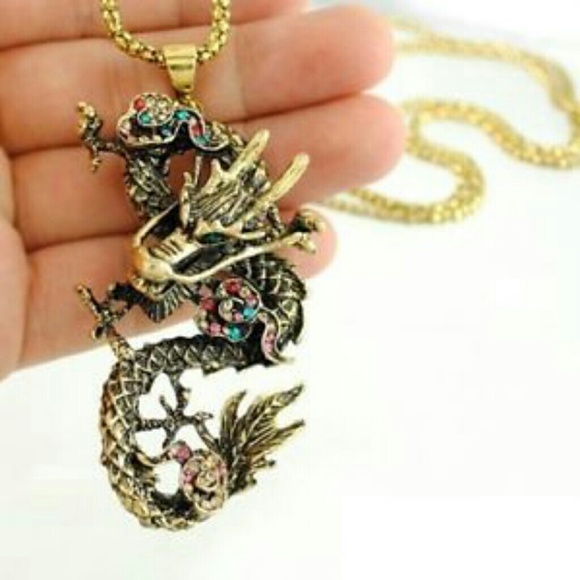 Reduced! Chinese Dragon Antique necklace