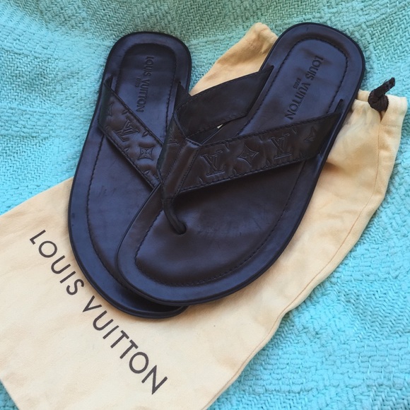 louis vuitton men's leather sandals