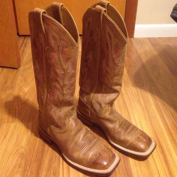 Justin Leather Cowboy Boots - WORN ONCE