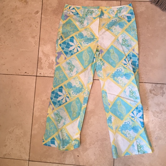 NEW Lilly Pulitzer Summer Days Capri Pants Vintage