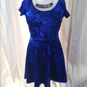 Forever 21 Blue Velvet Dress