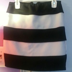 Black and White Pencil Skirt