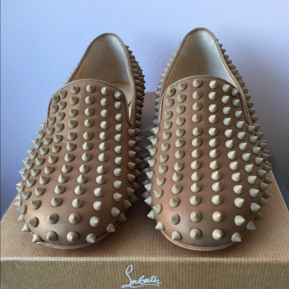 Christian Louboutin Beige/Mat Rolling Nappa  Flats