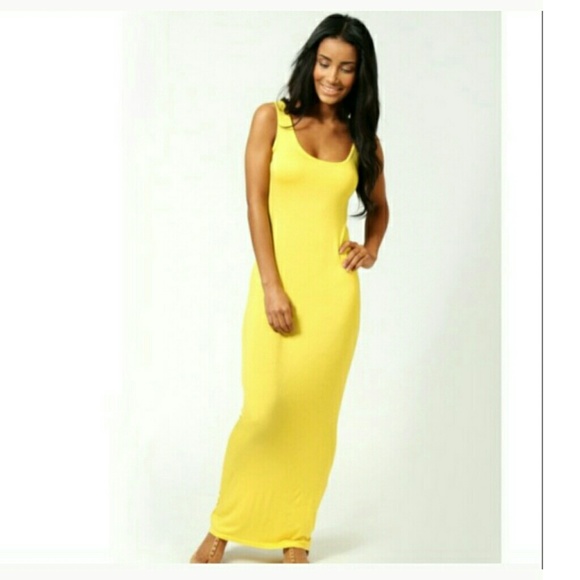 Yellow maxi dress