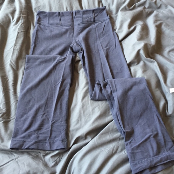 Gray straight leg workout pants