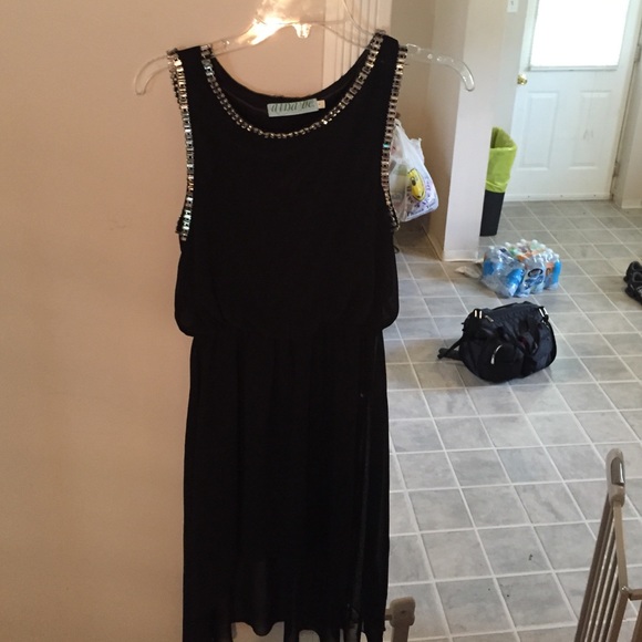 Black High-Low Bling Dress