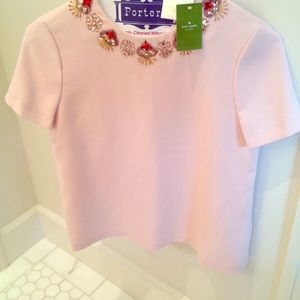 Kate Spade crepe embellished top