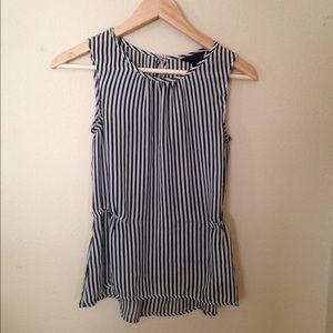 Stripped peplum blouse