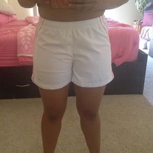 Nike pink and white shorts
