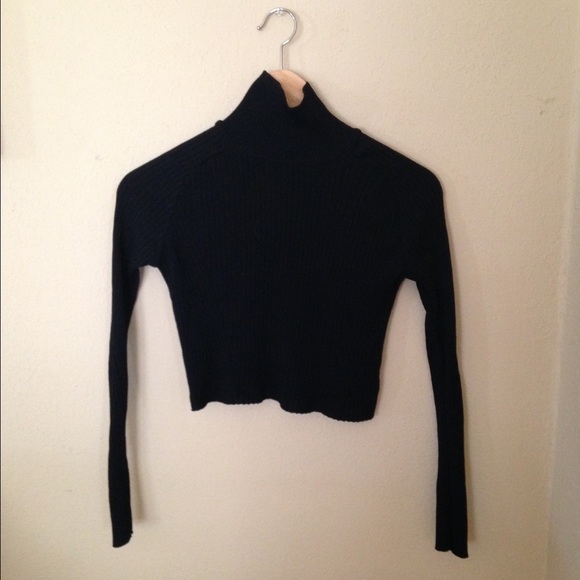 Zara ribbed turtleneck crop top