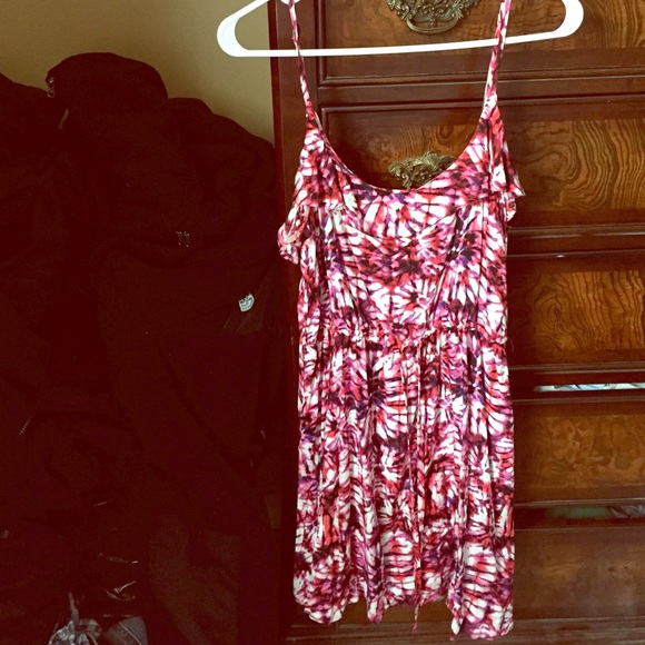 Pink and Red Tye-Dye Dress
