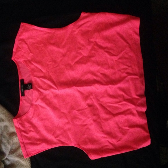 Forever 21 neon coral crop top. Being sold Friday