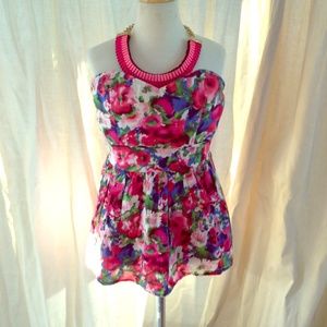 Strapless Floral Summer Top