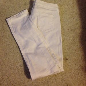 Super skinny white jeans