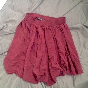 High waisted burgundy Brandy skirt