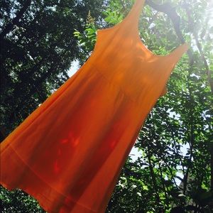 Tangerine Fit and Flare Dress