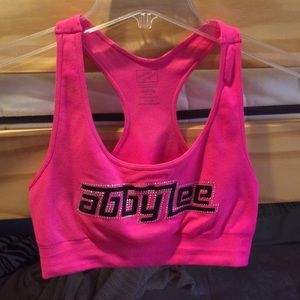 ALDC Hot Pink Rhinestoned Bra/ Dance Top