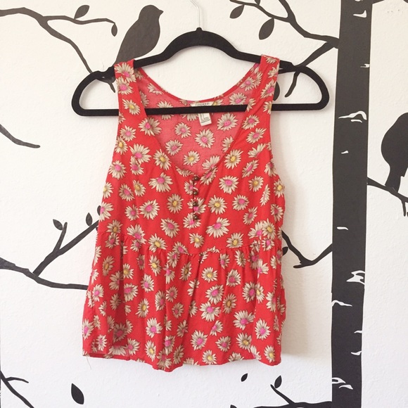 Floral peplum top