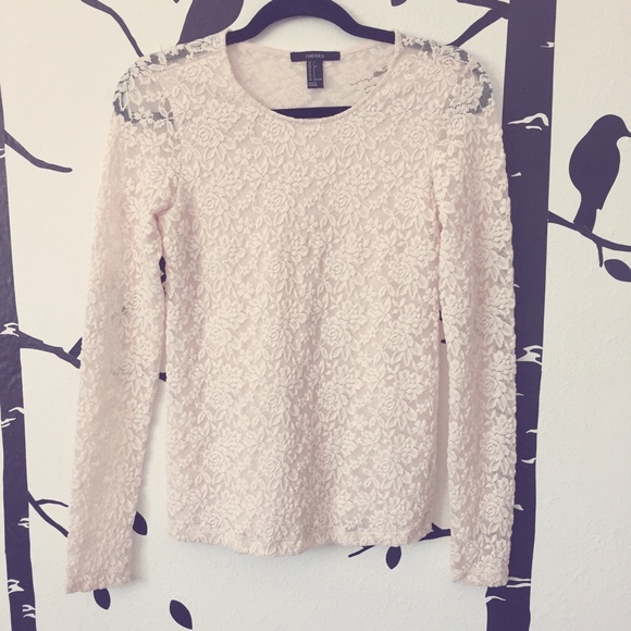 Long sleeve lace top