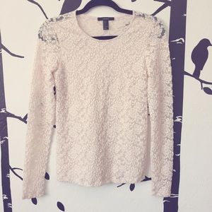 Long sleeve lace top