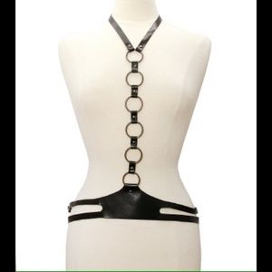 Black Body Strap With Metal Circles