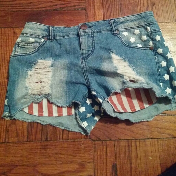 American flag patriotic shorts