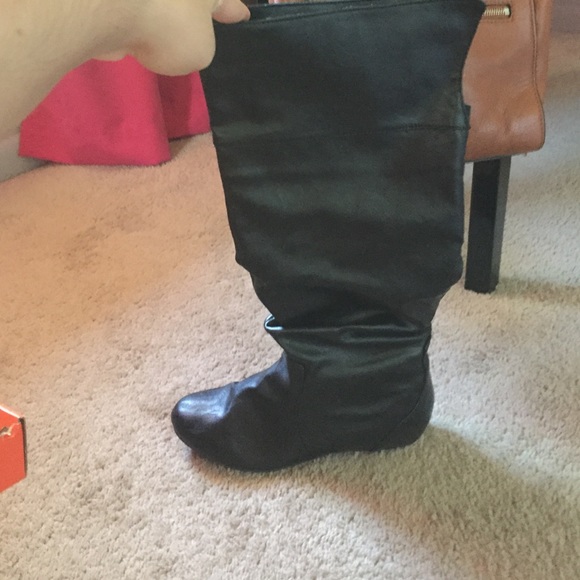 Black tall boots