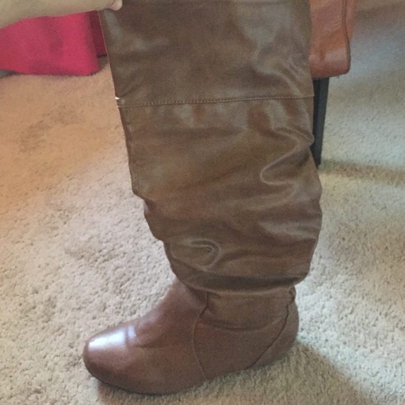 Brown tall boots