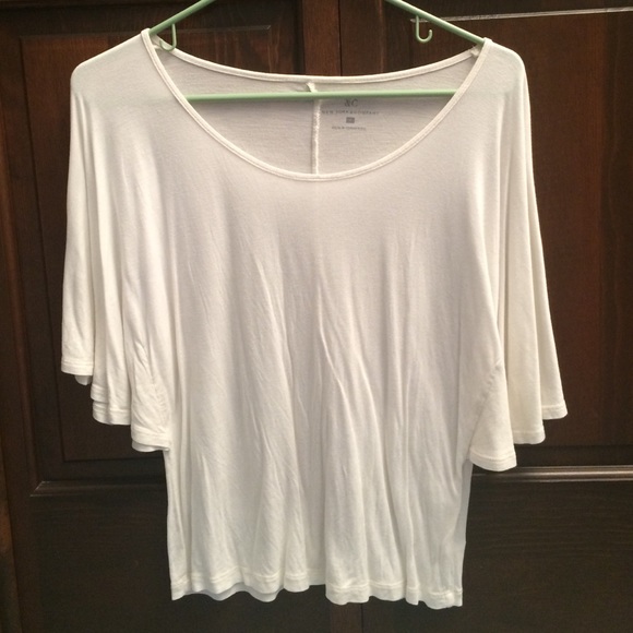 White flowy top