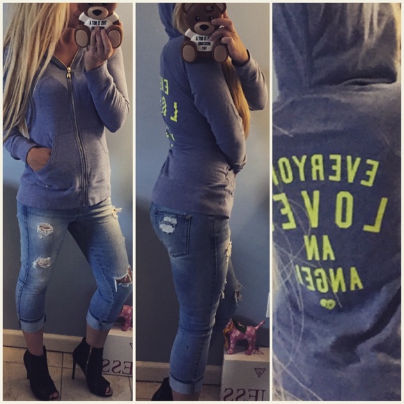 victoria secret ANGEL hoodie size small