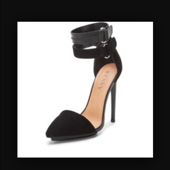 Renvy ankle strap two piece sexy pump