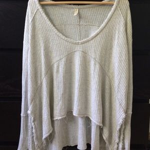 Free People Heather Grey Sunset Thermal Top