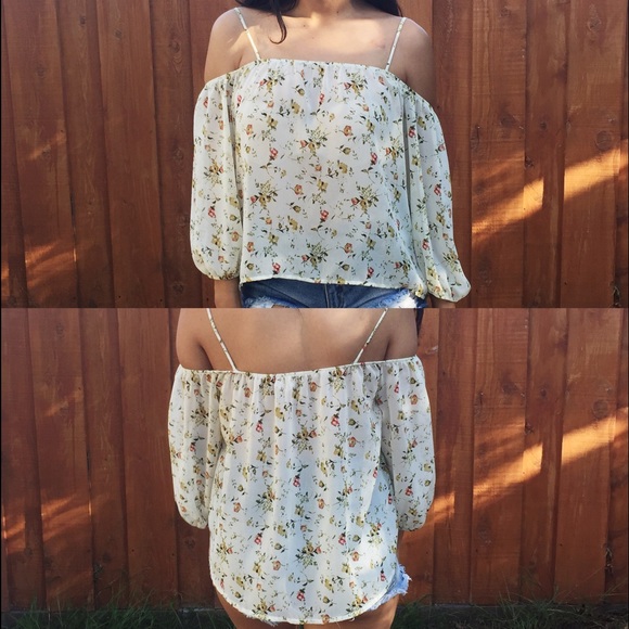 Floral off the shoulder top