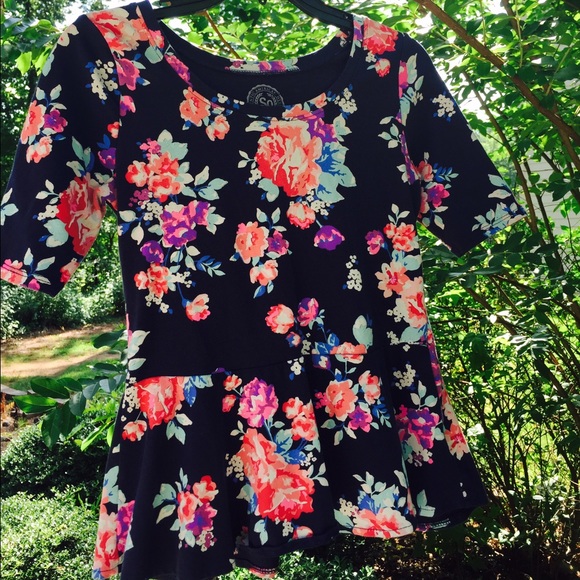 Floral Peplum Shirt