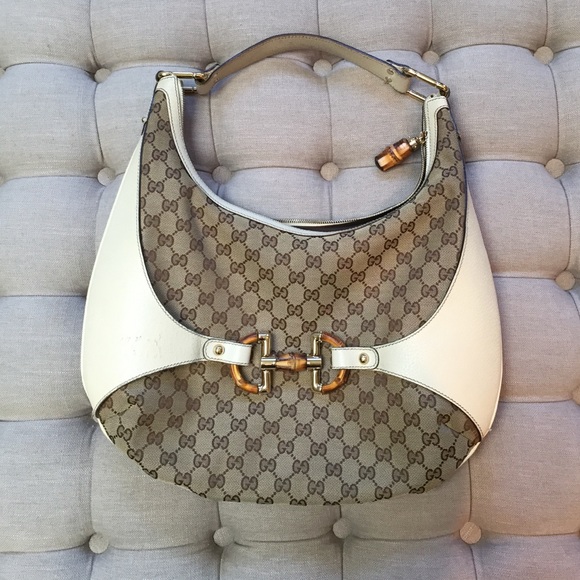 SOLD Rare Gucci  white and tan purse