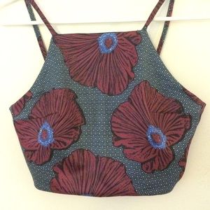 Topshops '90s floral crop top