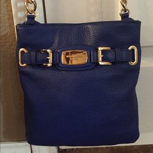 Authentic Michael Kors blue cross body purse