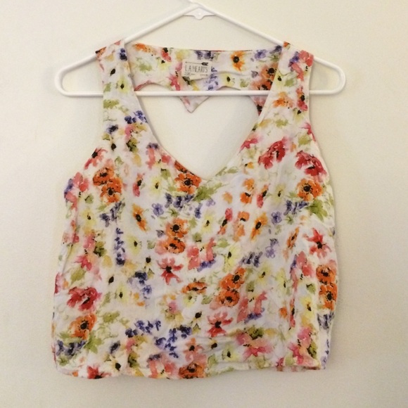 LA Hearts floral cut out heart shirt