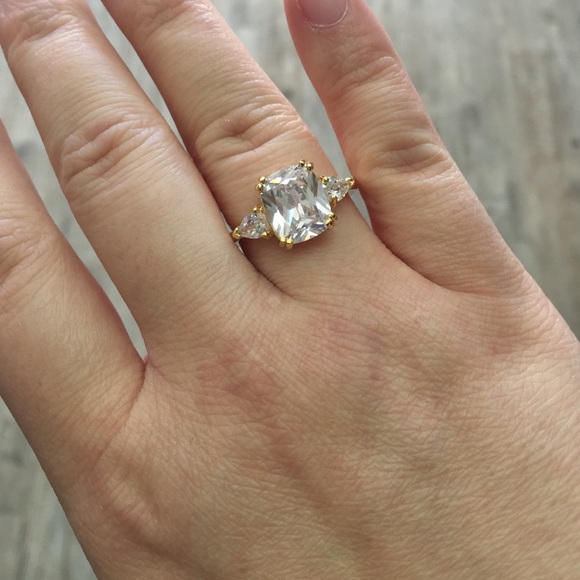 🆕 5ct 14k Gold plated Engagement Ring - Picture 4 of 4