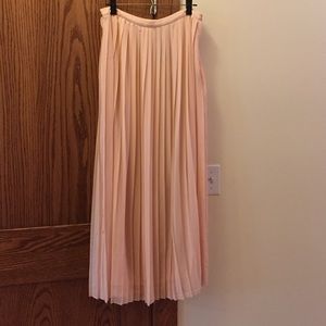 Long peach skirt