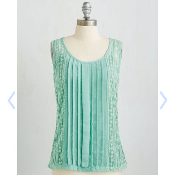 PRICE DROP! Sea foam blouse, ModCloth, NWT, medium