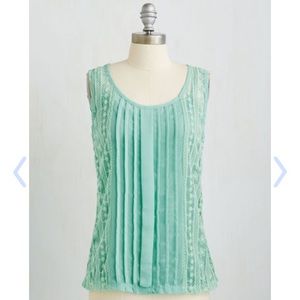 PRICE DROP! Sea foam blouse, ModCloth, NWT, medium