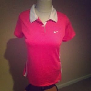 Pink Nike Dri-Fit Polo