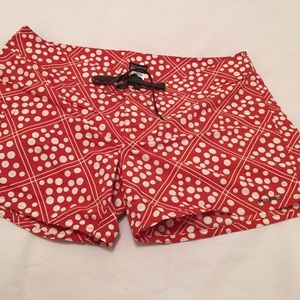 Orange and white Patagonia board shorts